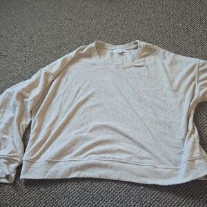 BearPaw Oatmeal/ Light Tan Sweatshirt Pullover With Stitch Detail